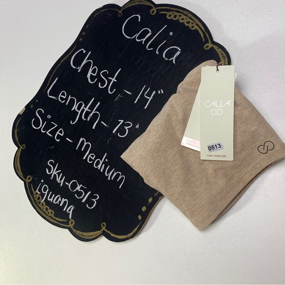 NWT Calia Womens Medium Sports Bra Light Pink Gym Cropped Halter Bra Tank Top - Picture 10 of 11